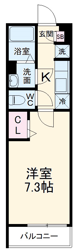 203号室の間取り