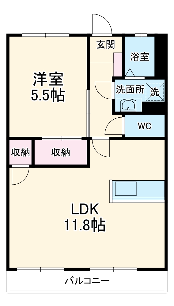 ハイツササベの間取り
