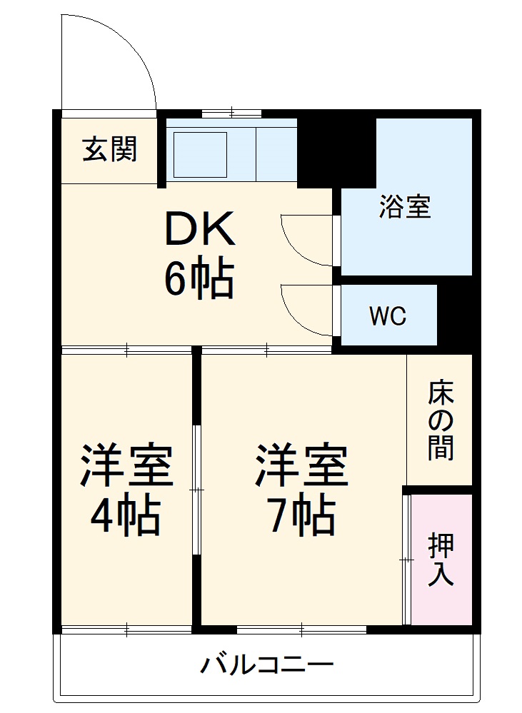 フラット大曽根の間取り
