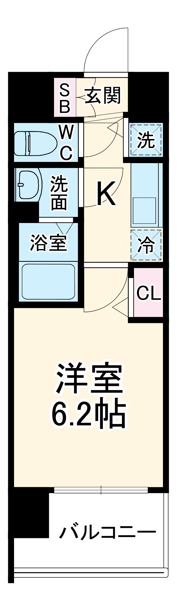 プレサンス南森町駅前の間取り