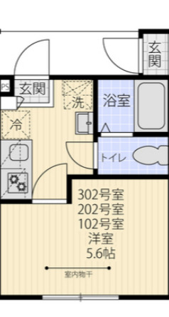 西小岩の完工年月(2026年9月)築の賃貸アパートの間取り