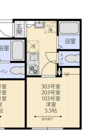 西小岩の完工年月(2026年9月)築の賃貸アパートの間取り