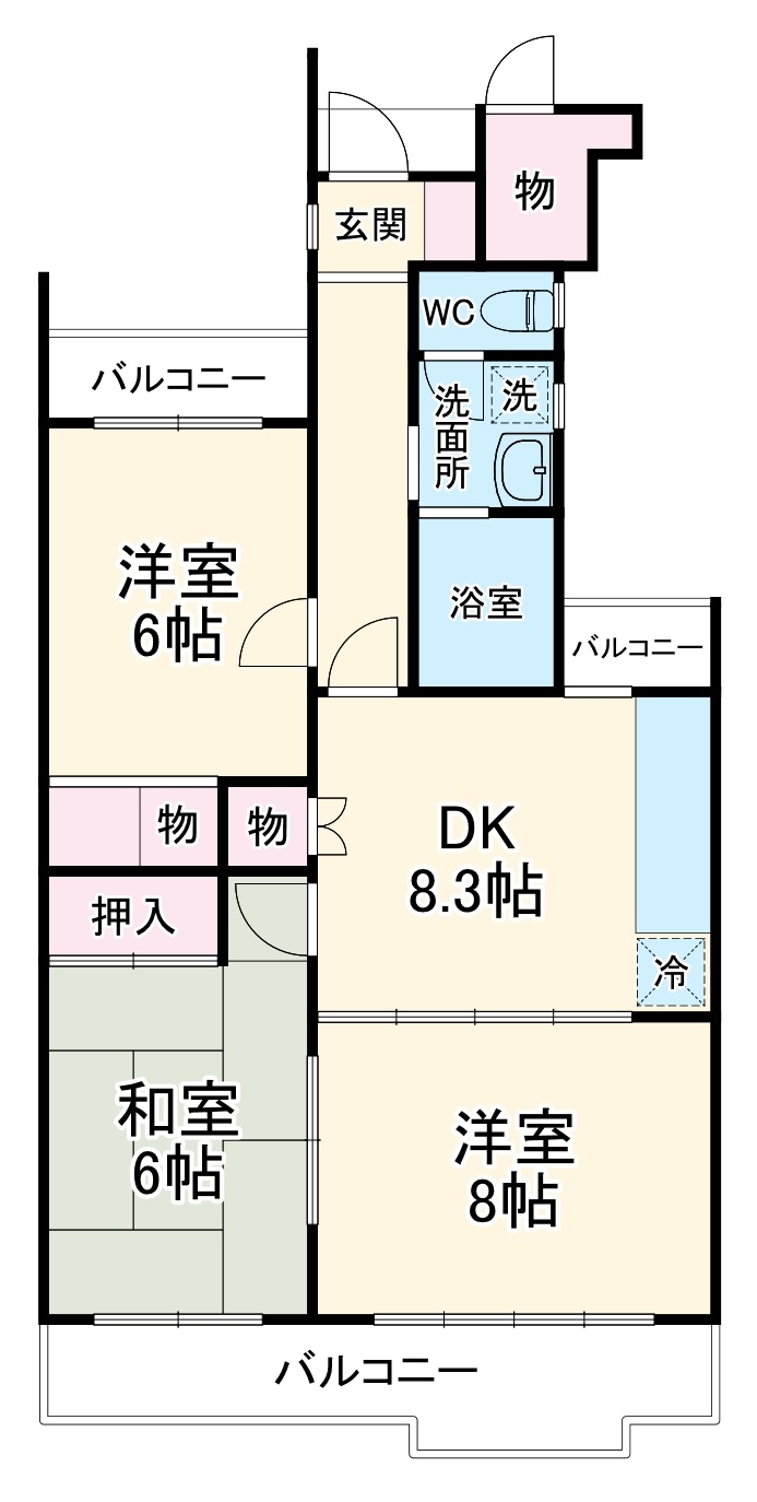 日進松ヶ丘ハイムの間取り