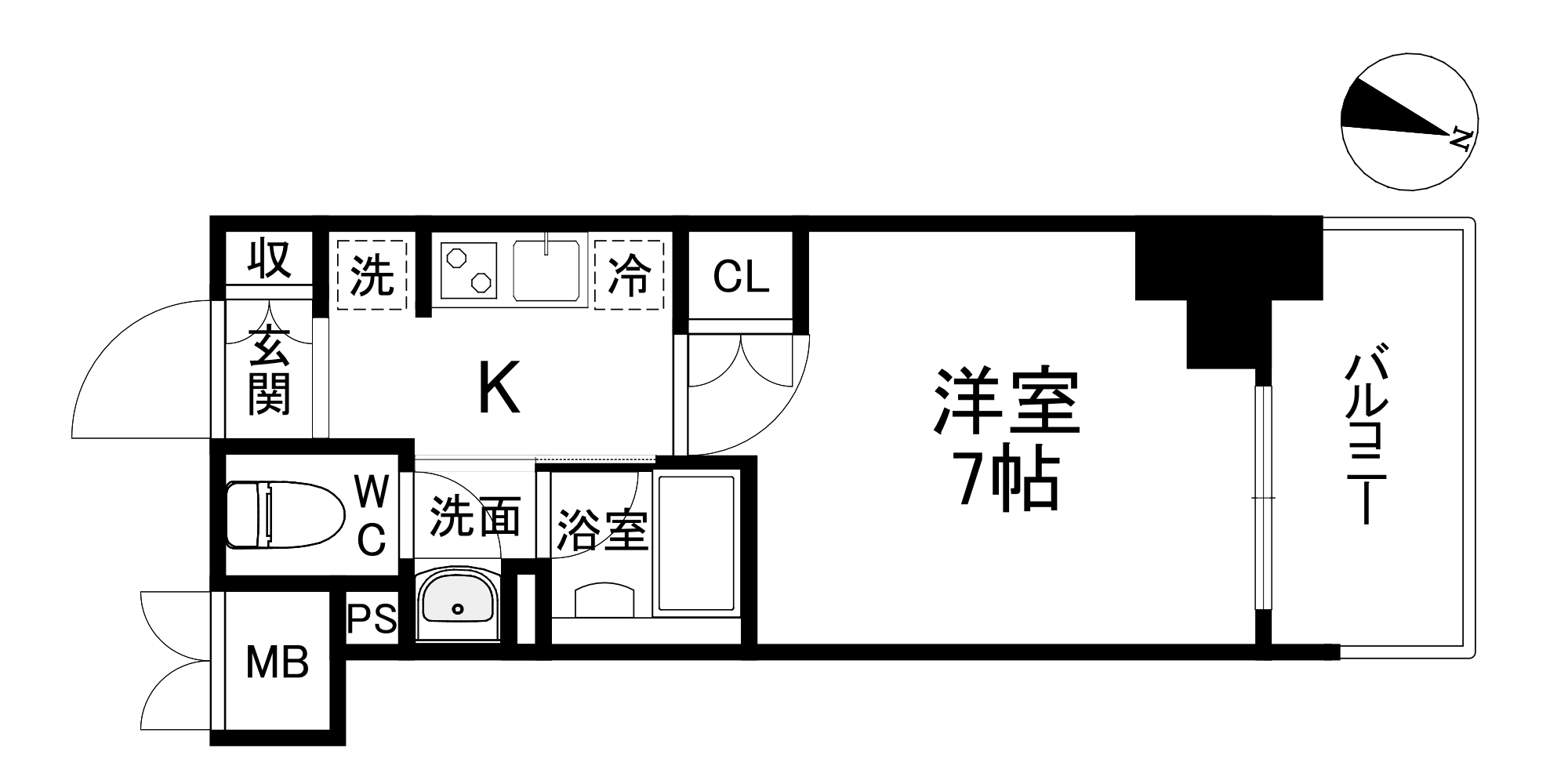 クレストコート靱公園 THE CLASSの間取り