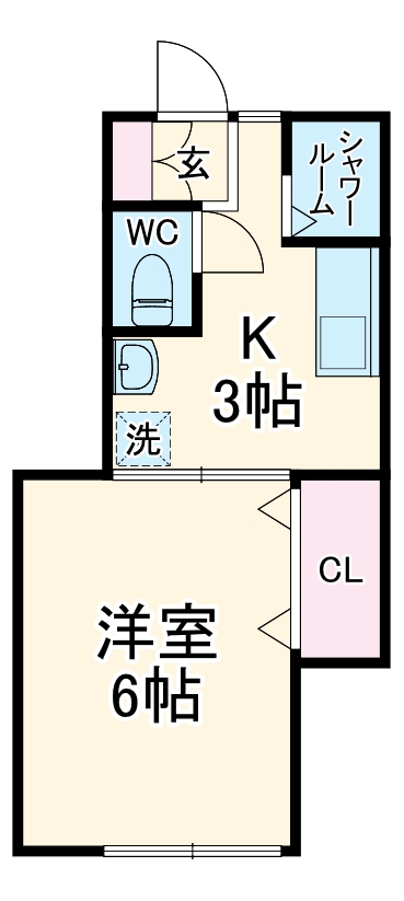 コーポ立山B棟の間取り