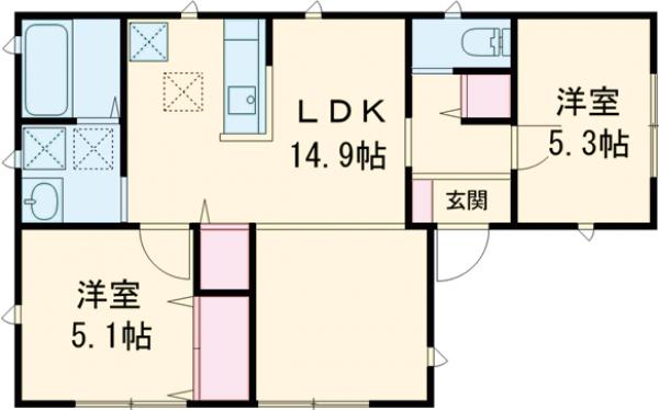 ディアコートE棟の間取り