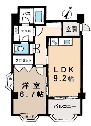 緑町ハイリビング壱番館の間取り
