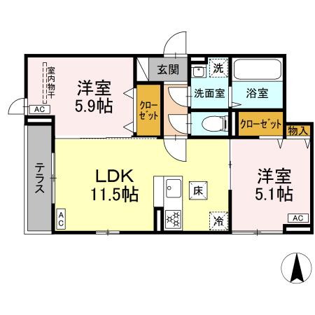 セレスティア北小岩Ⅲの間取り