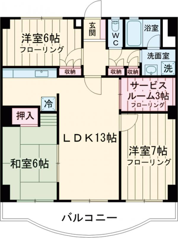 サンクレール小平 A棟の間取り