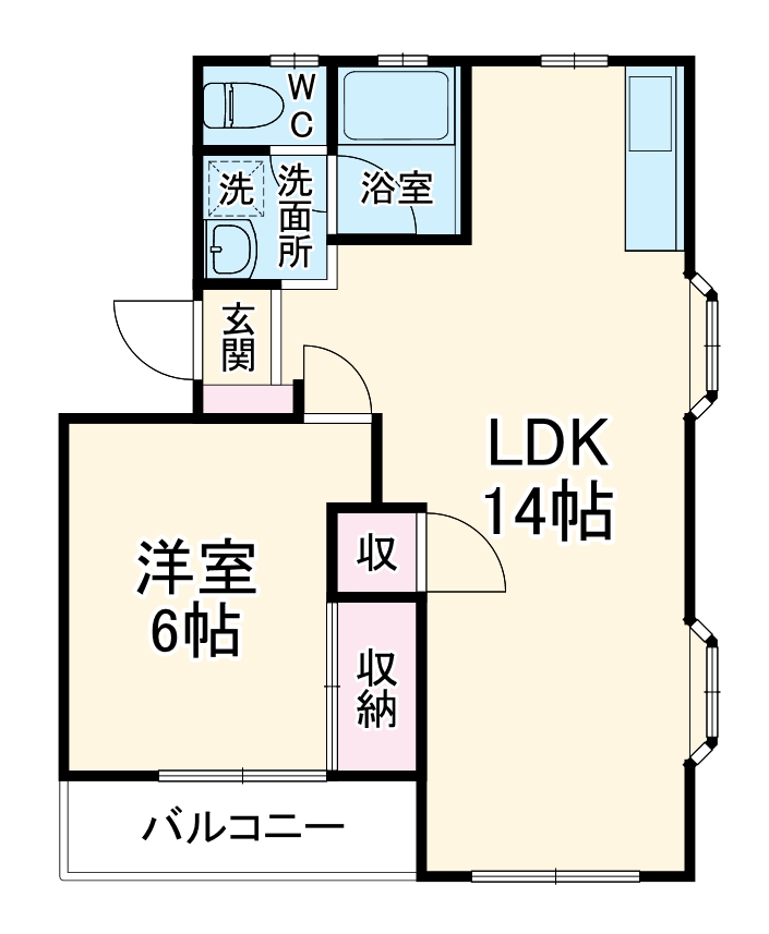 ハイツエルBの間取り