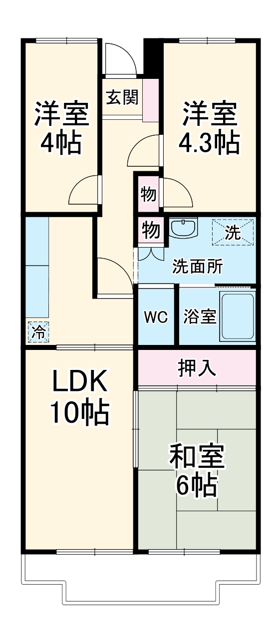 クレール壱番館の間取り