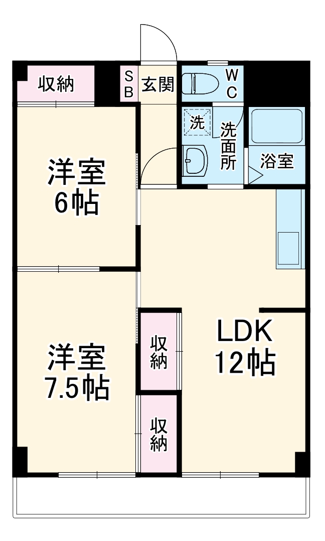 ベルメゾンおおすみの間取り