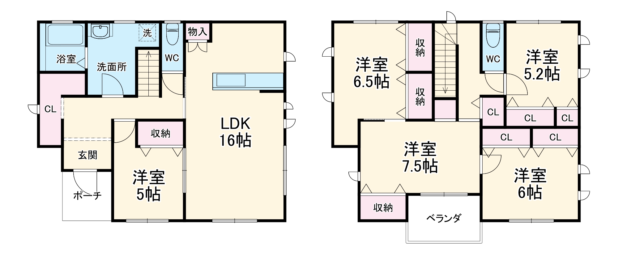 八千代市萱田町貸家の間取り