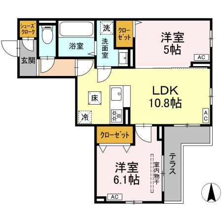 セレスティア北小岩Ⅲの間取り