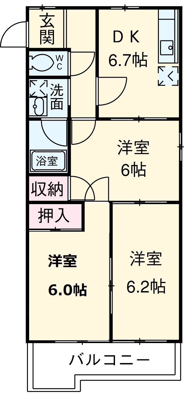 スカイハイツの間取り