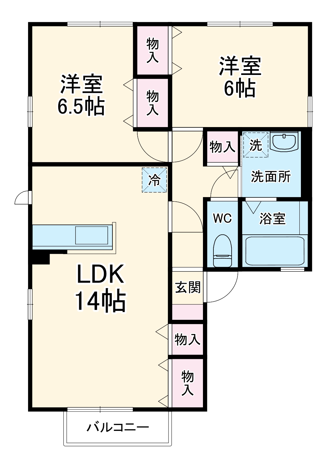 グレーヌ　Ⅱ番館・201号室の間取り