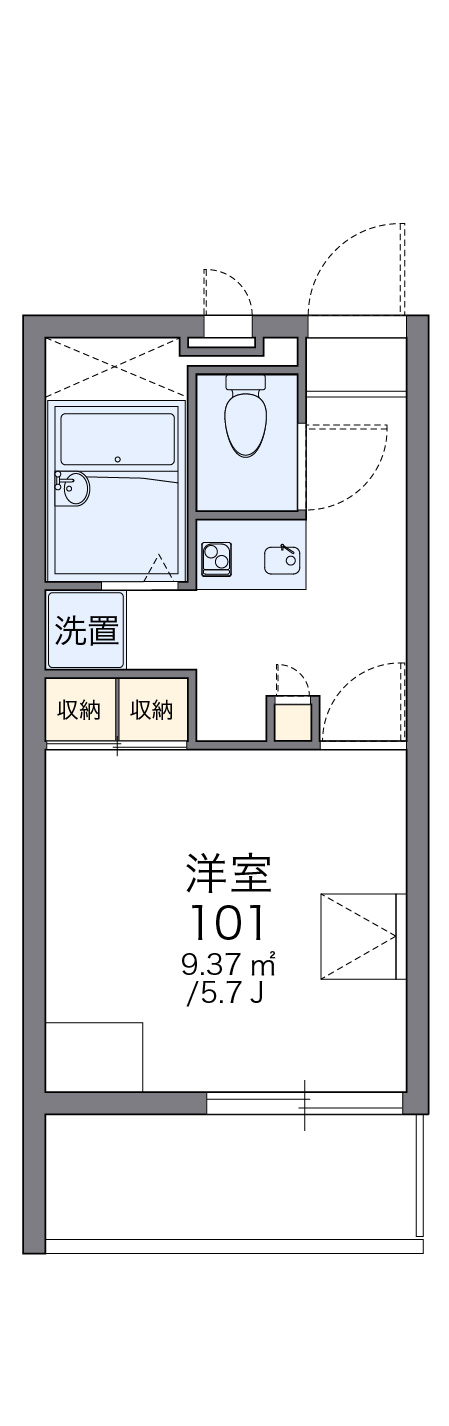 レオパレスアルファヒルズの間取り