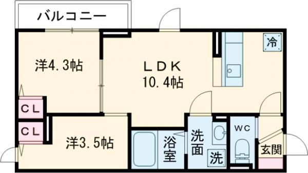 セレスティア中台 Ⅲの間取り