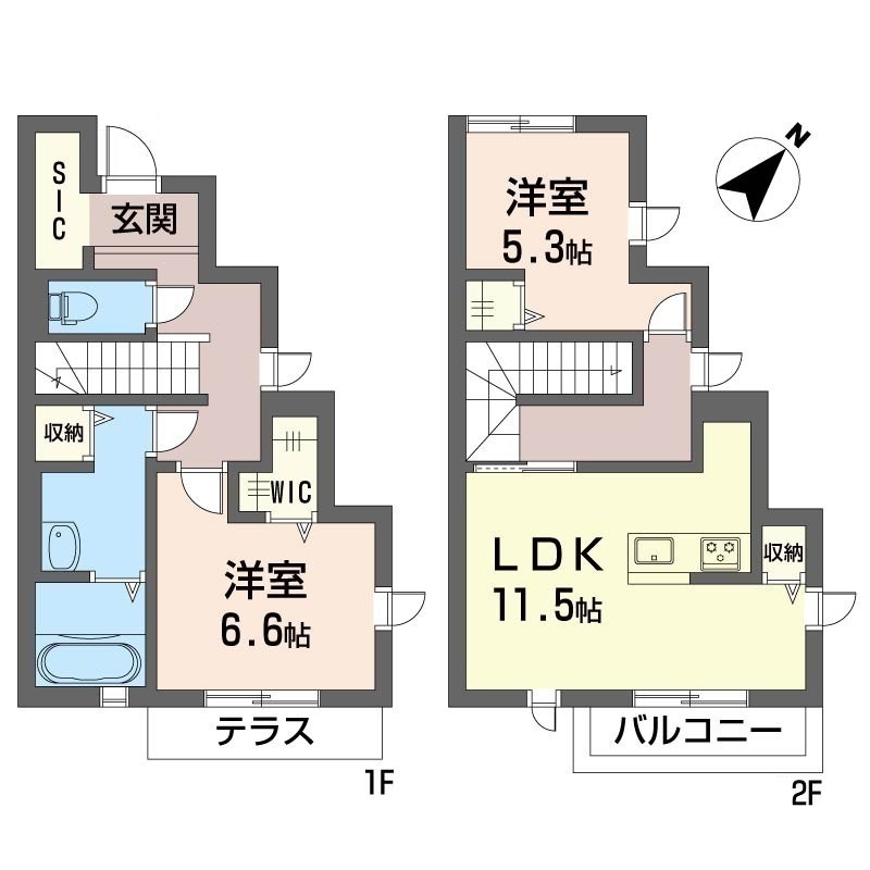 ケリア　テラスの間取り