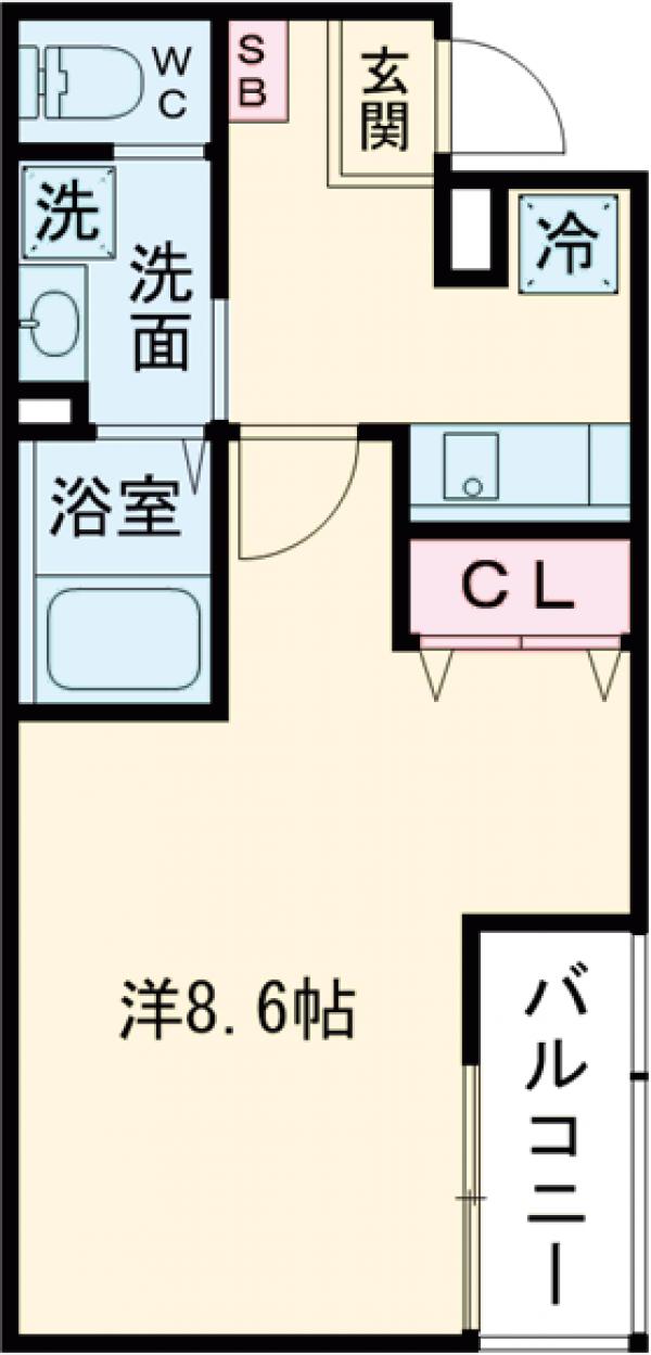 ベイルーム相模原清新セレーナの間取り