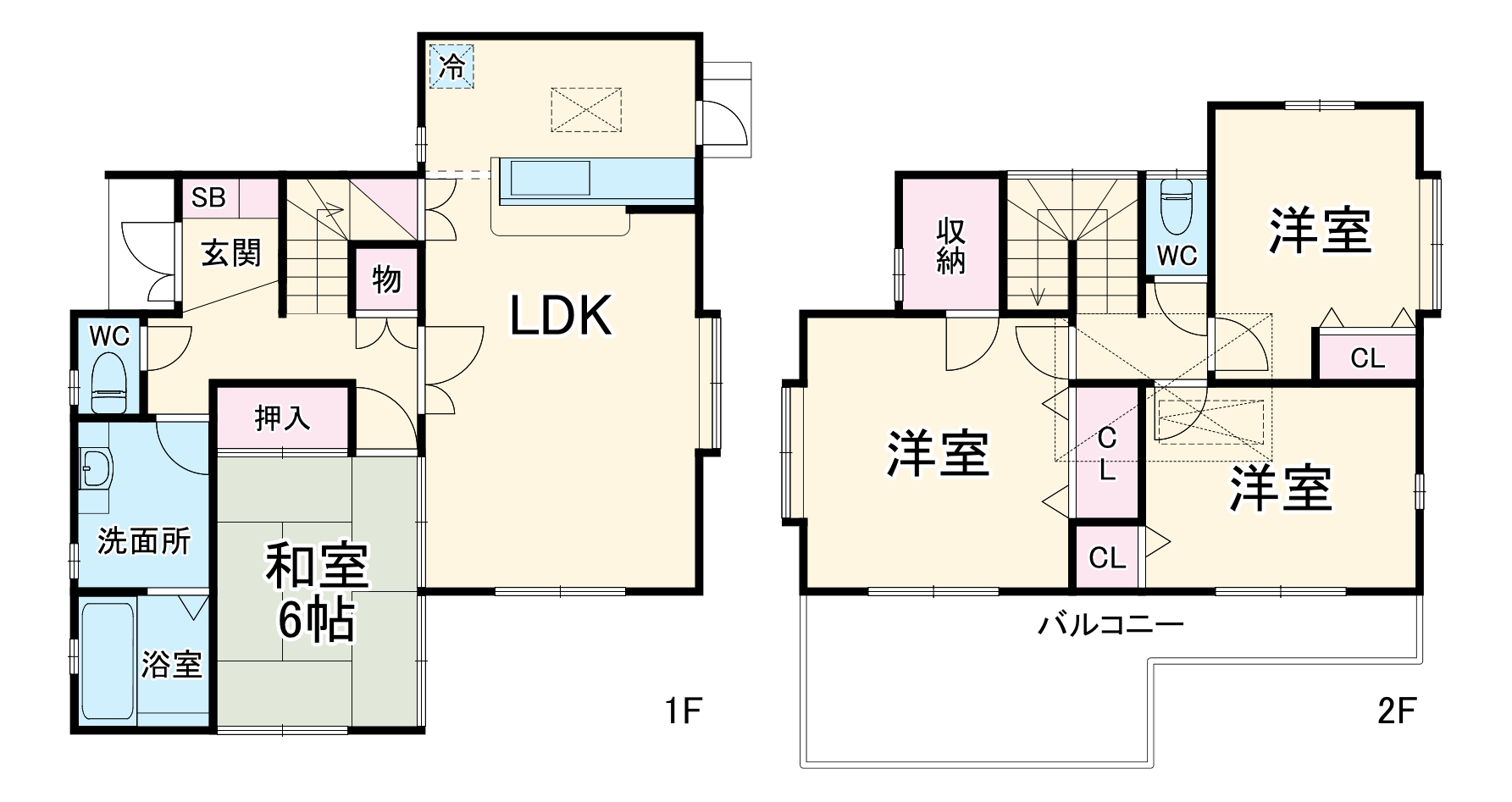 萱田町戸建の間取り