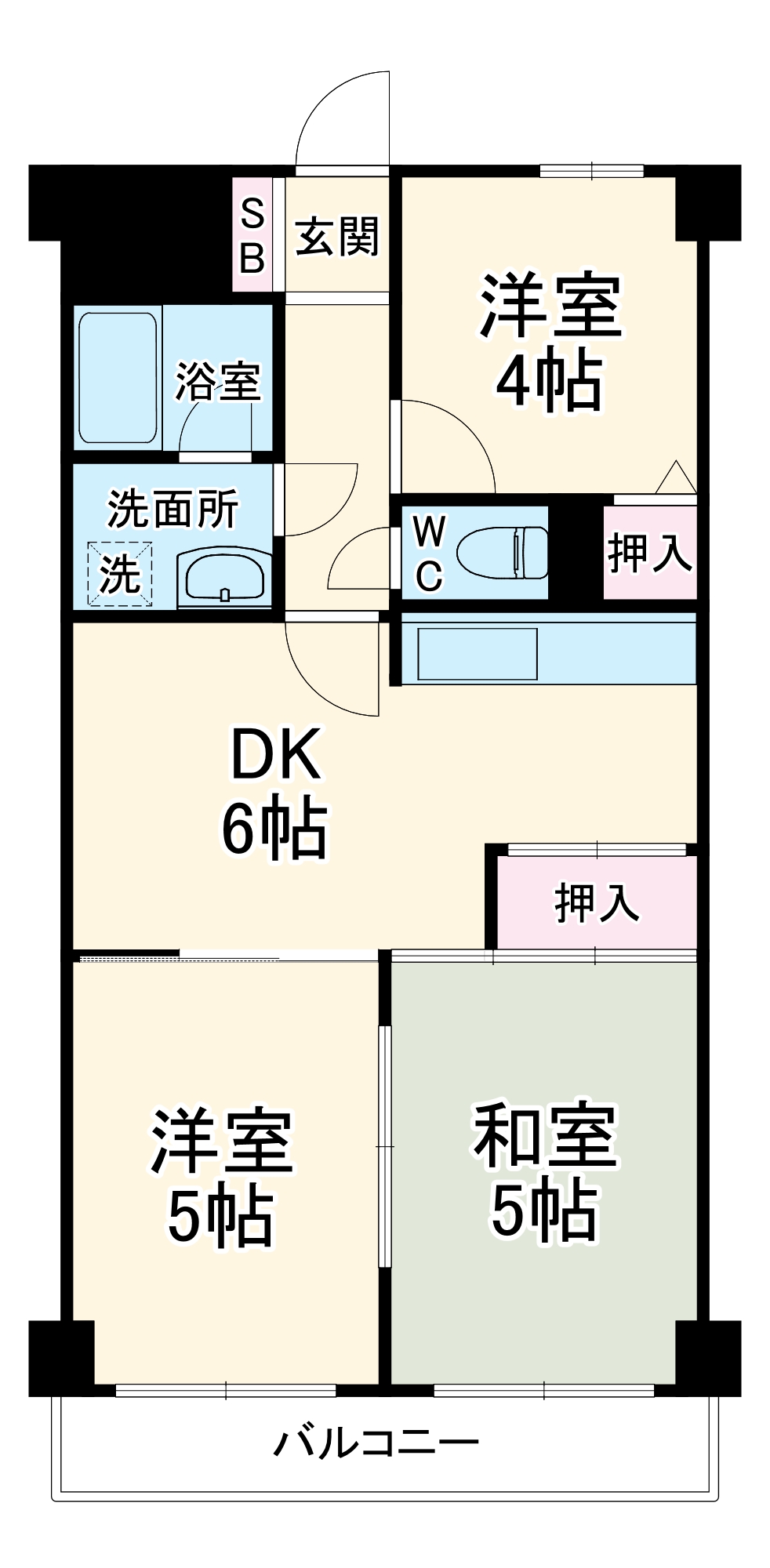 ライオンズマンション東寺尾の間取り