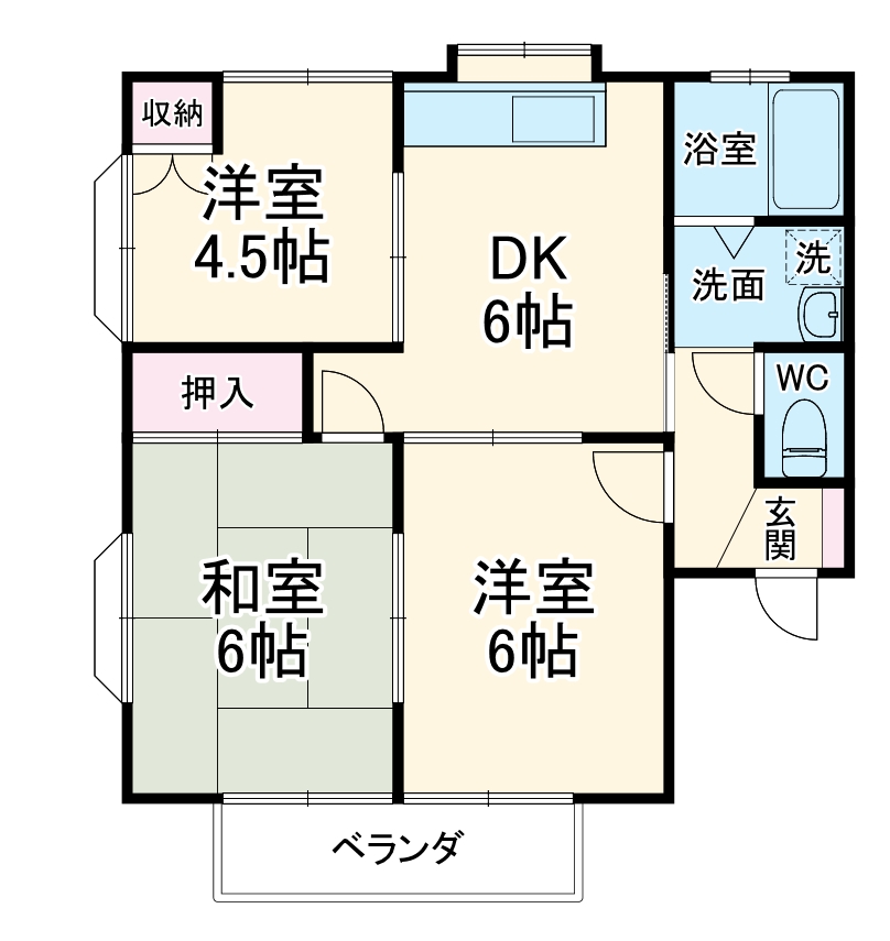 ウイングヤマシタBの間取り