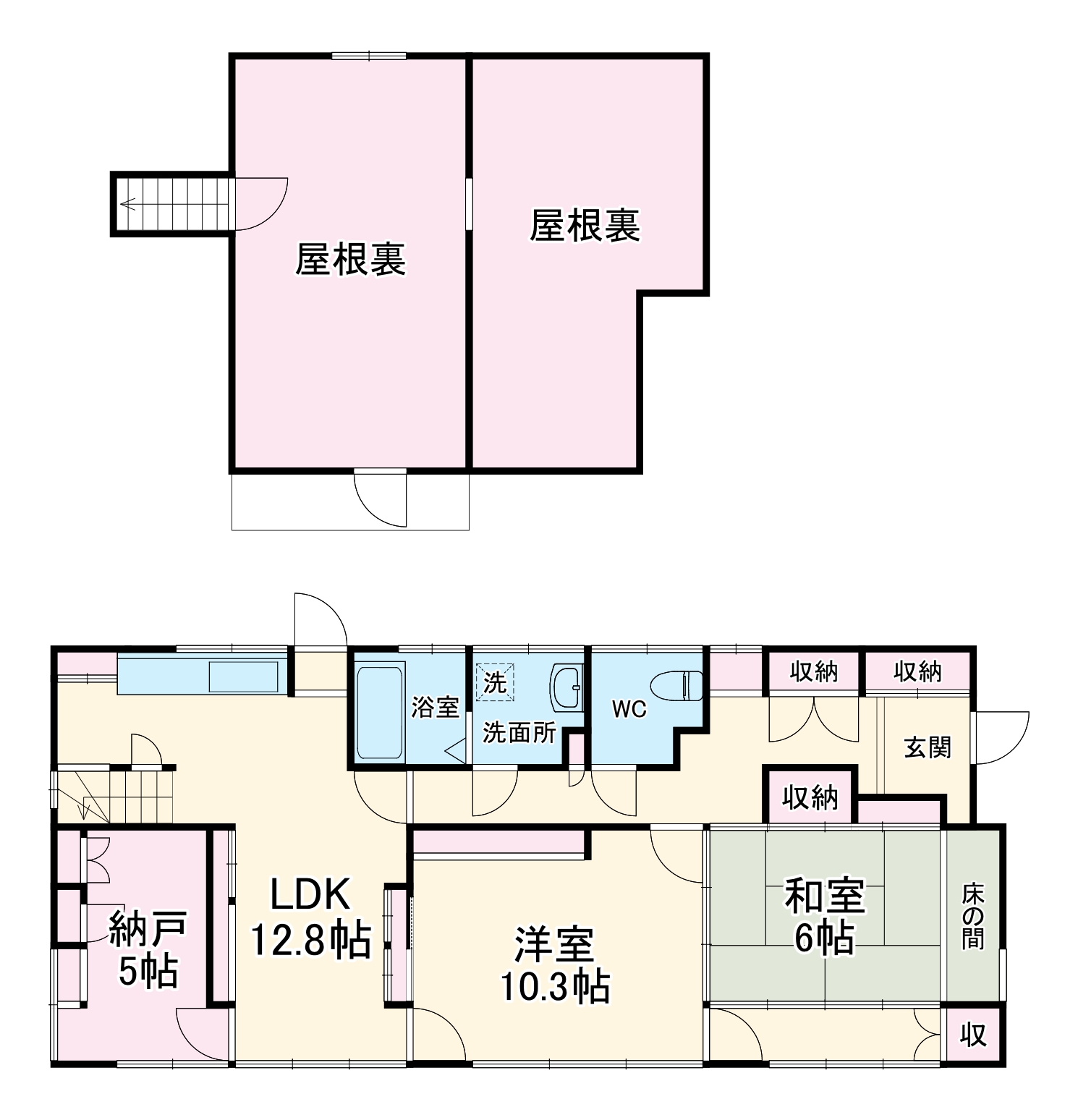 栗原邸平屋の間取り