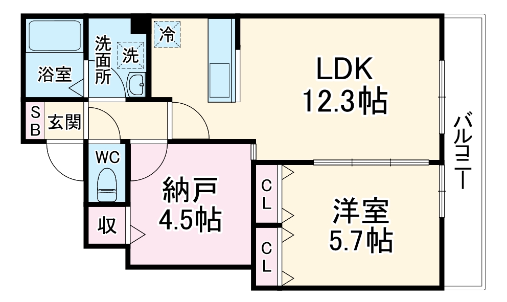 稲毛東の完工年月(2026年6月)築の賃貸アパートの間取り