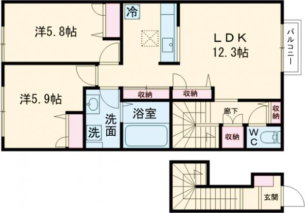 メゾンゴフクの間取り