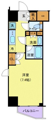ジェノヴィア新宿早稲田グリーンヴェールの間取り