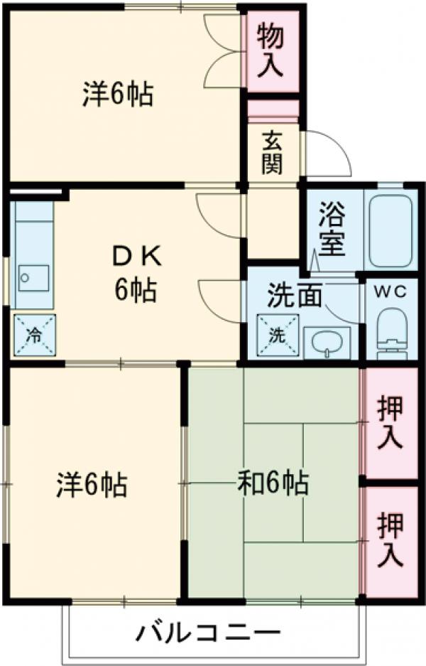 ディアコートＡの間取り