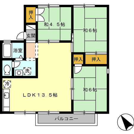パークハイツ87 B棟の間取り