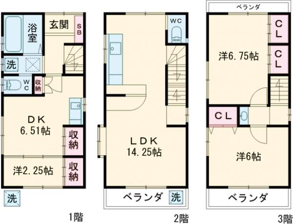 瑞江4丁目貸家の間取り