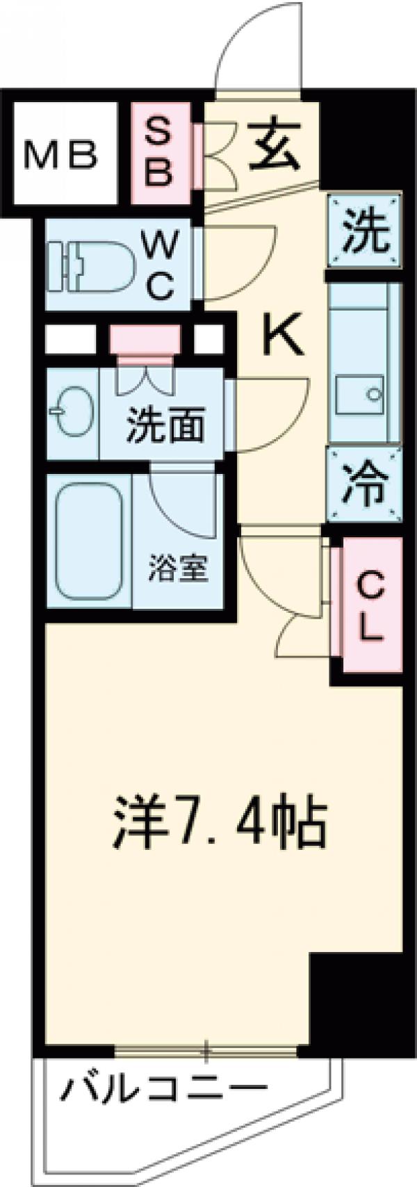ジェノヴィア新宿早稲田グリーンヴェールの間取り
