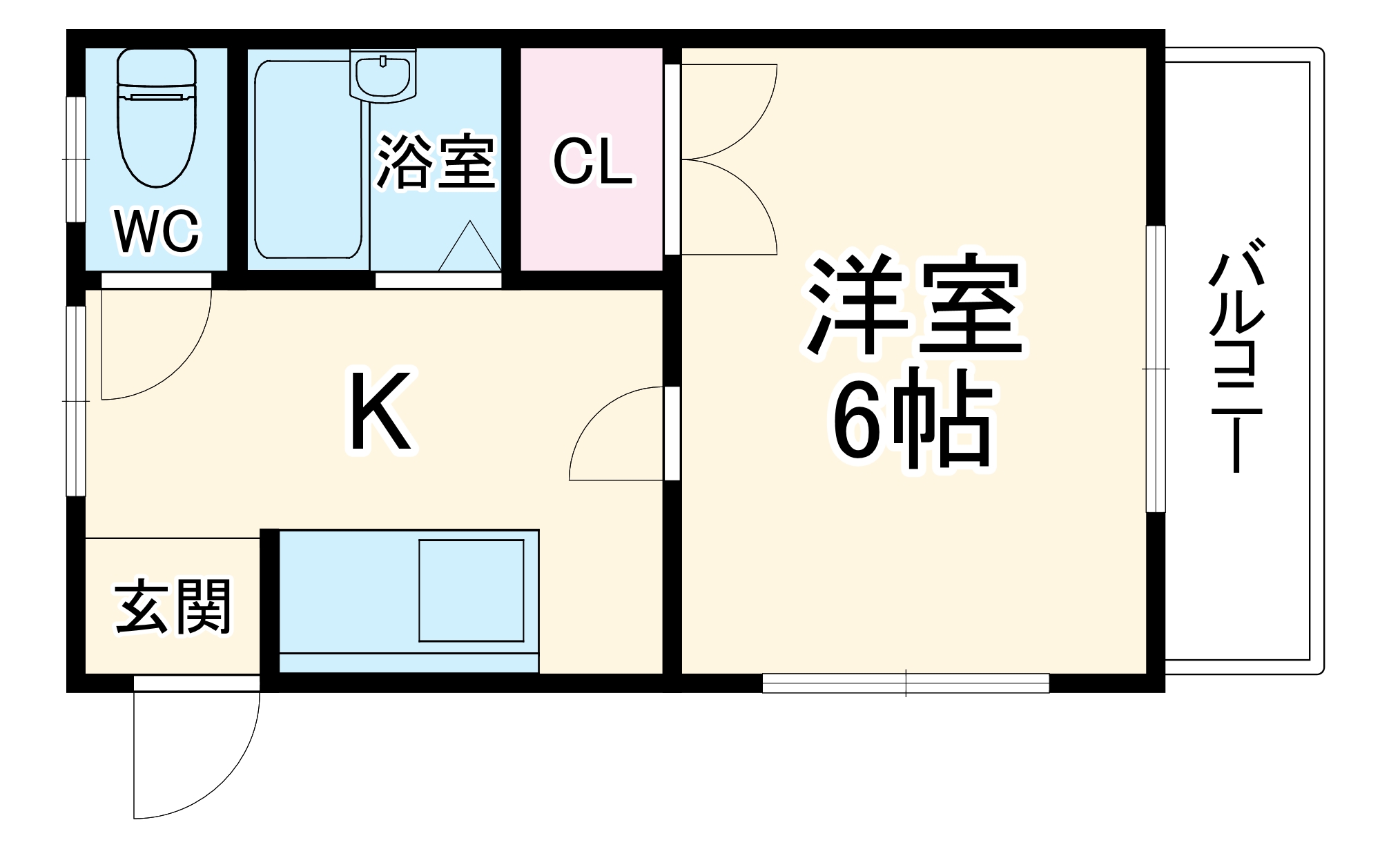 クレメントハウスA棟の間取り