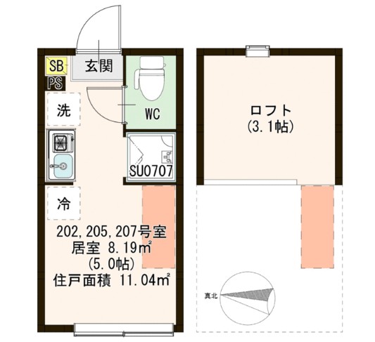 ハーモニーテラス和泉Ⅴの間取り