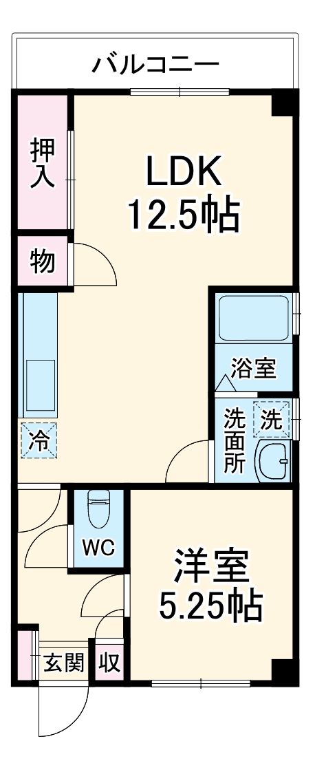 大字水子の完工年月（1983年11月）築の賃貸マンションの間取り