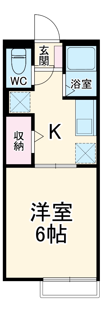 シティハイム六会壱番館の間取り