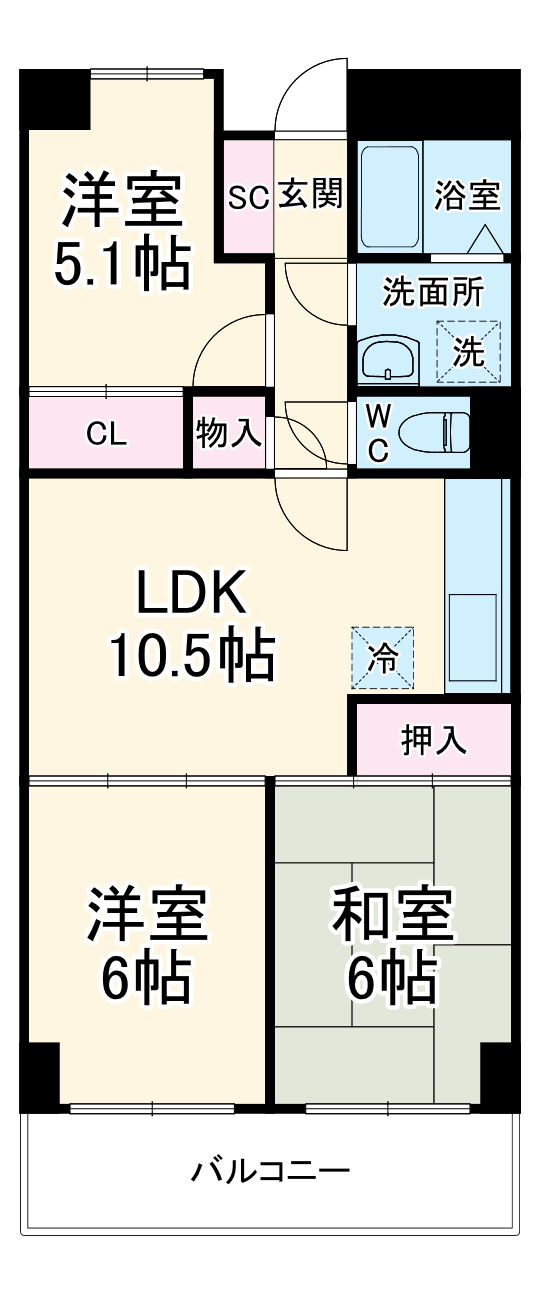 パークエイト戸田の間取り