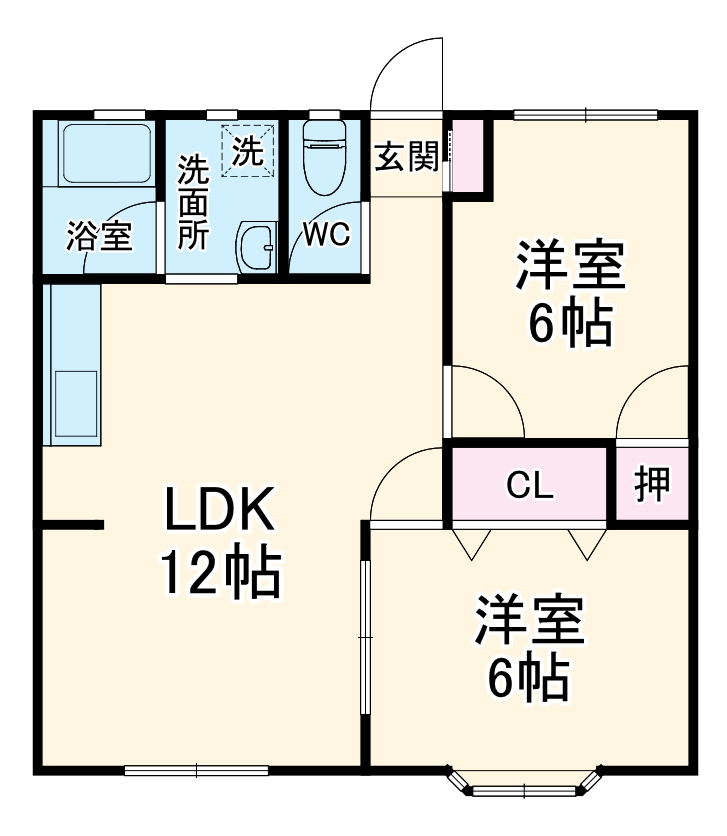 牟呂中村町の完工年月(1995年7月)築の賃貸アパートの間取り