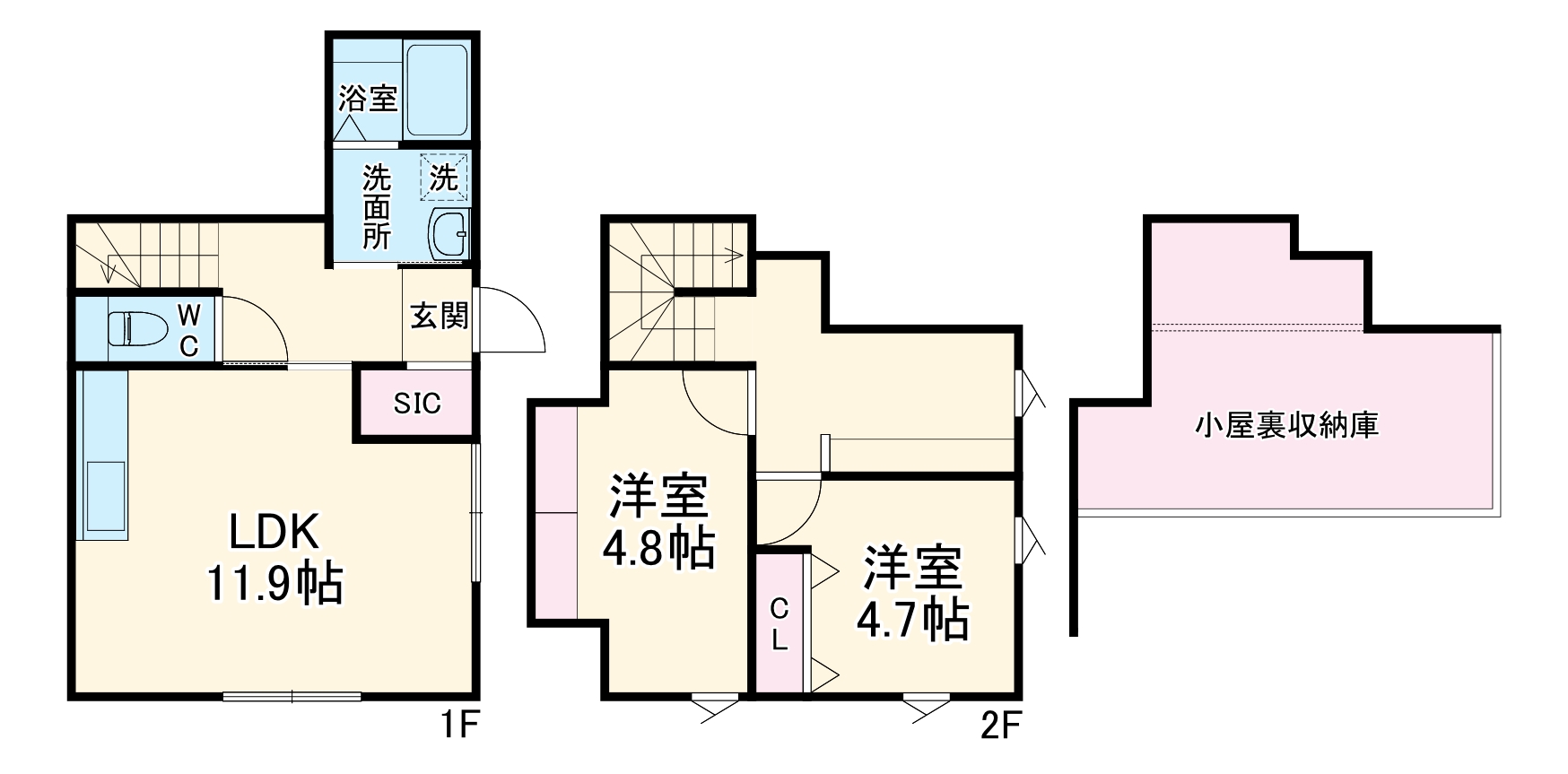 立野戸建の間取り