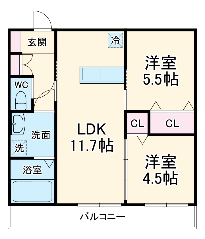 メゾンドゥレーヴⅡの間取り