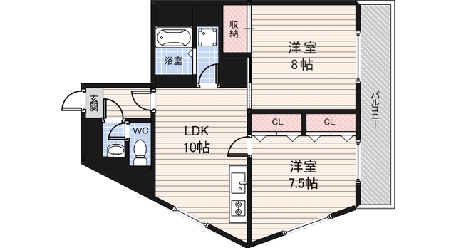 Lakia泉大津レジデンスの間取り