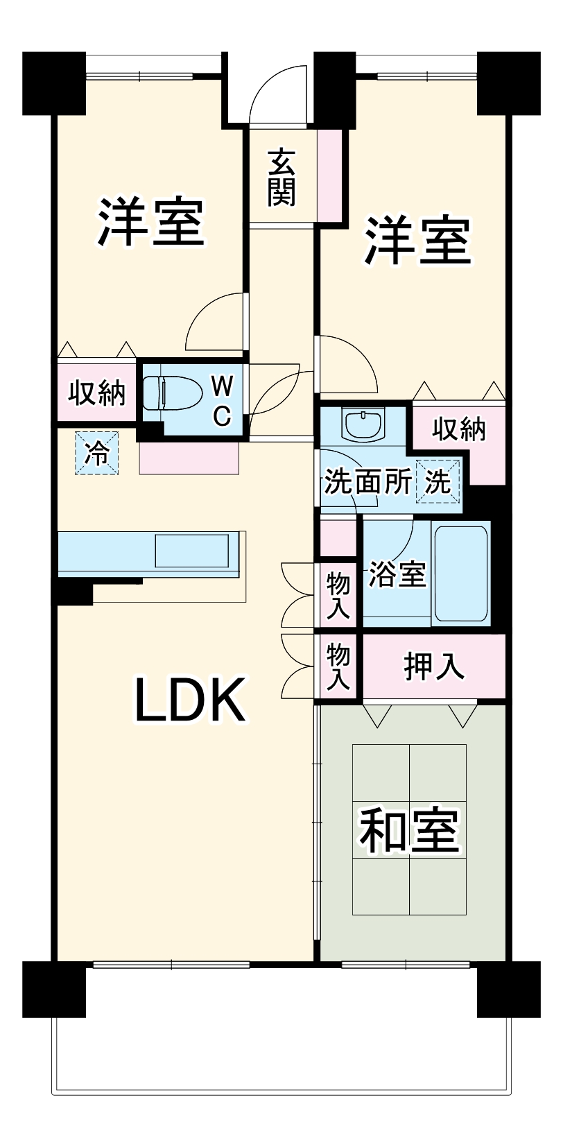 ランドステージ高津多摩川の間取り