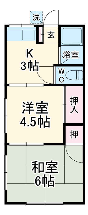 高取ハイツの間取り