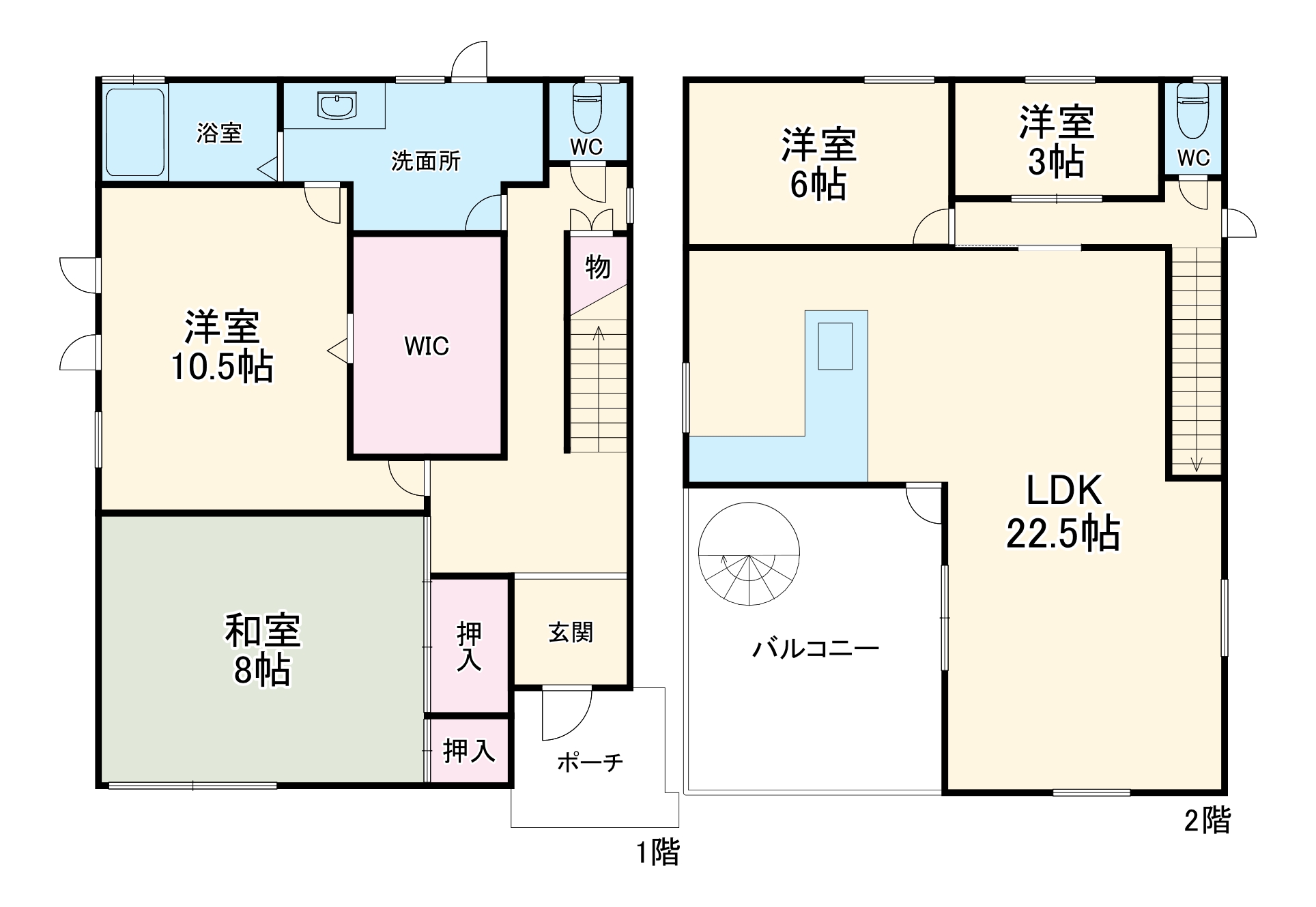 夏見台戸建の間取り