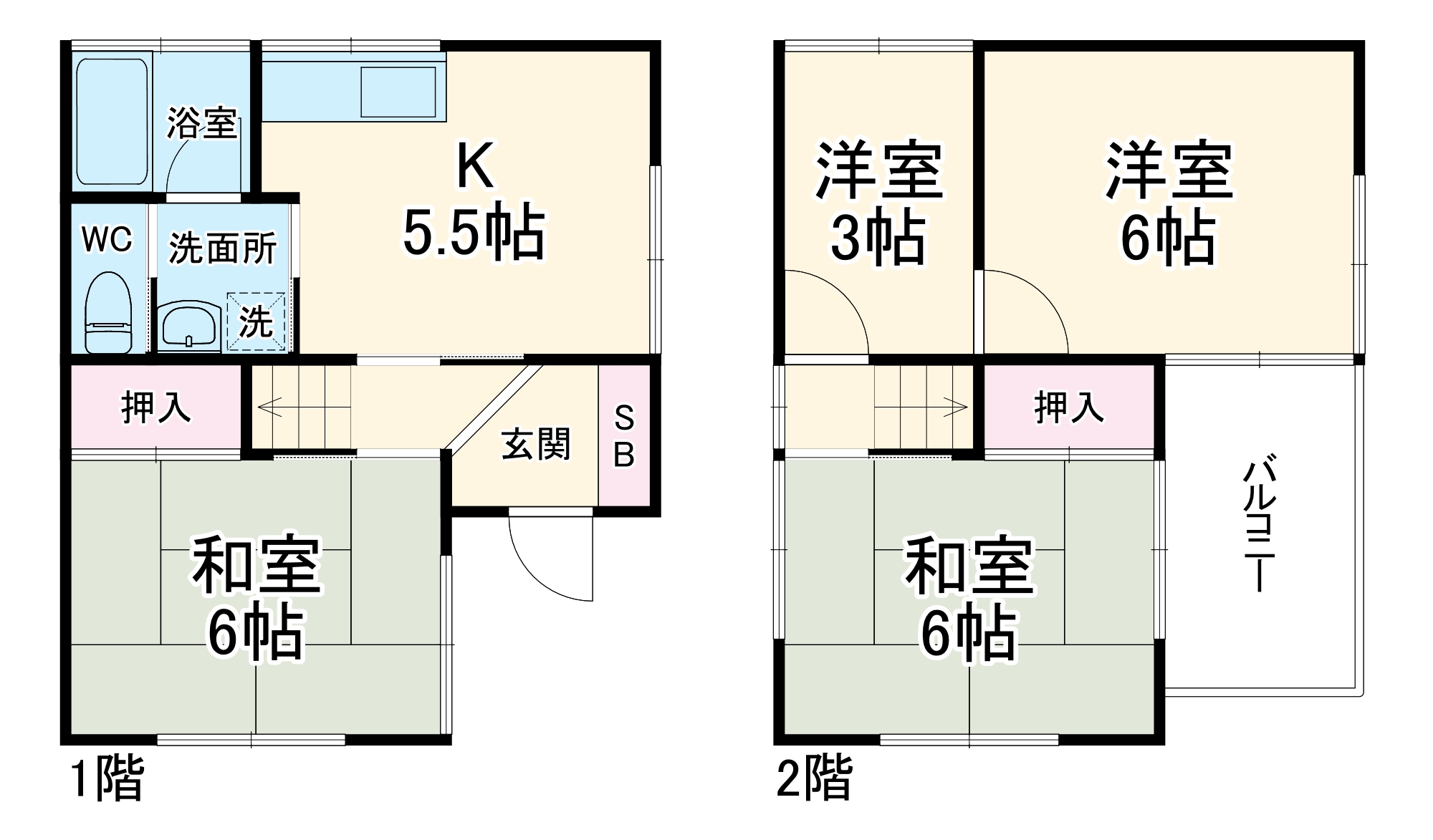 海神戸建の間取り