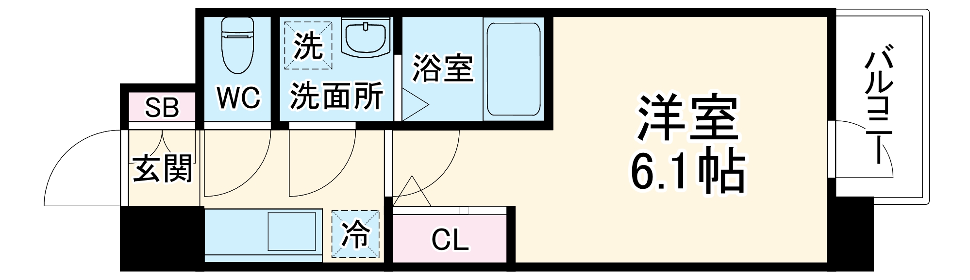 ファステート大阪ヒョードルの間取り