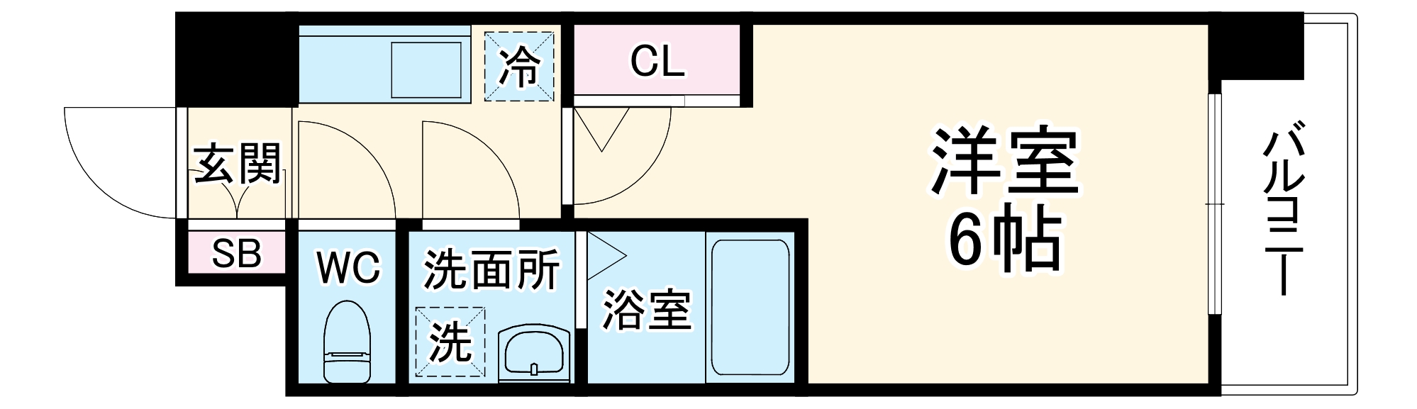 ファステート大阪ヒョードルの間取り